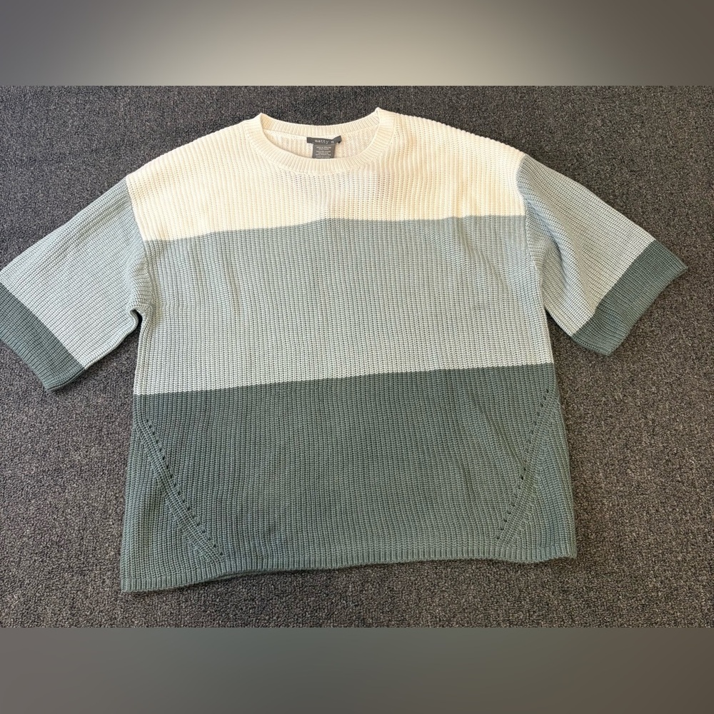 Women’s Matty M Multi block color short sleeve Sweater